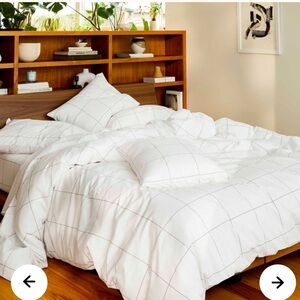 Brooklinen Luxe Sateen Duvet Cover - windowpane